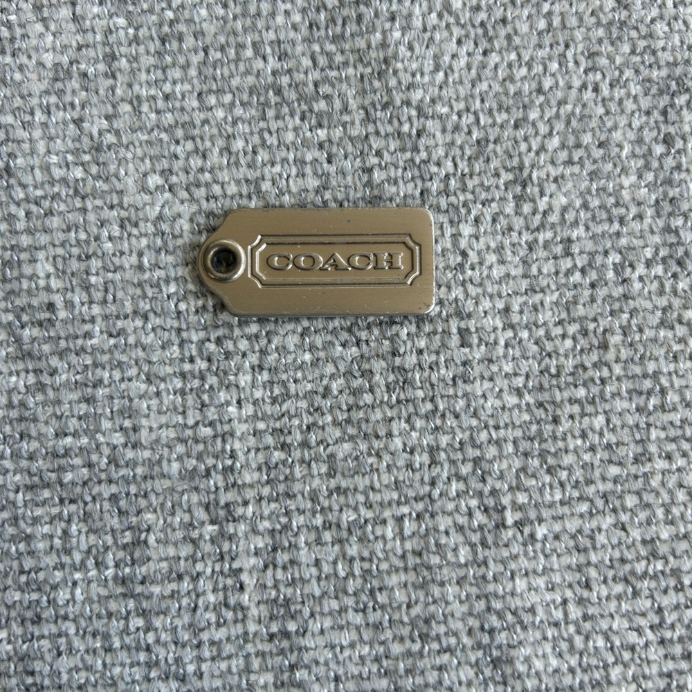 Coach Metallic silver matte finish tag